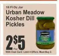 Key Food Urban Meadow Kosher Dill Pickles offer