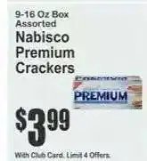 Key Food Nabisco Premium Crackers offer