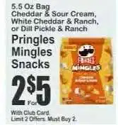 Key Food Pringles Mingles Snacks offer