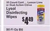 Key Food Lysol Disinfecting Wipes offer