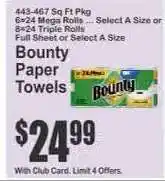 Key Food Bounty Paper Towels offer