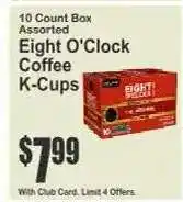 Key Food Eight O'Clock Coffee K-Cups offer