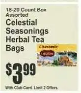 Key Food Celestial Seasonings Herbal Tea Bags offer