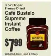Key Food Café Bustelo Supreme Instant Coffee offer