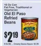 Key Food Old El Paso Refried Beans offer