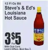 Key Food Steve's & Ed's Louisiana Hot Sauce offer