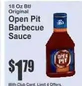 Key Food Open Pit Barbecue Sauce offer