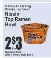 Key Food Nissin Top Ramen Bowl offer