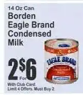 Key Food Borden Eagle Brand Condensed Milk offer