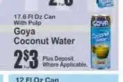 Key Food Goya Coconut Water offer