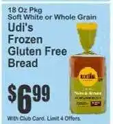 Key Food Udi's Frozen Gluten Free Bread offer