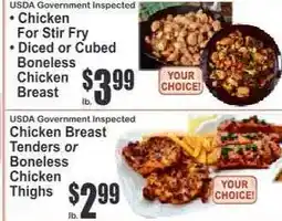 Key Food Chicken Breast Tenders or Boneless Chicken Thighs offer