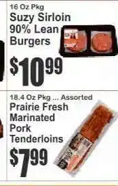 Key Food Suzy Sirloin 90% Lean Burgers offer