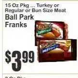 Key Food Ball Park Franks offer