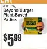 Key Food Beyond Burger Plant-Based Patties offer