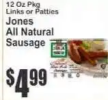 Key Food Jones All Natural Sausage offer