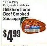 Key Food Hillshire Farm Beef Smoked Sausage offer