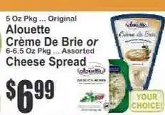 Key Food Alouette Crème De Brie or Cheese Spread offer