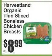 Key Food Harvestland Organic Thin Sliced Boneless Chicken Breasts offer