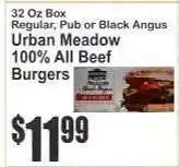 Key Food Urban Meadow 100% All Beef Burgers offer