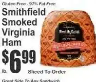 Key Food Smithfield Smoked Virginia Ham offer