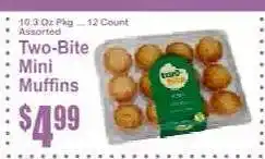 Key Food Two Bite Mini Muffins offer