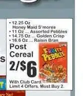 Key Food Post Cereal offer