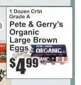 Key Food Pete & Gerry's Organic Large Brown Eggs offer