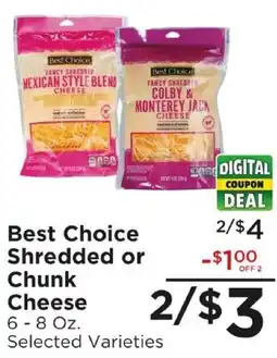 Woods Supermarket Best Choice Shredded or Chunk Cheese offer