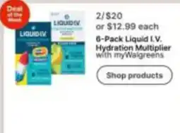 Walgreens Liquid I.V. Hydration Multiplier offer
