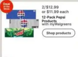 Walgreens 12-Pack Pepsi Products offer