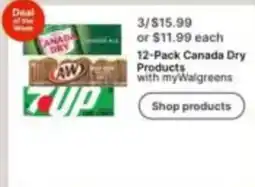 Walgreens 12-Pack Canada Dry Products offer