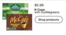 Walgreens McCafe Breakfast Blend K-Cups offer