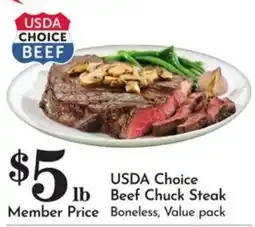 Food Pavilion Usda Choice Beef Chuck Steak offer