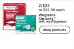 Walgreens Walgreens Certainty offer