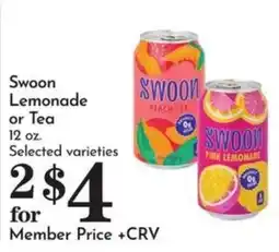 Food Pavilion Swoon Lemonade or Tea offer