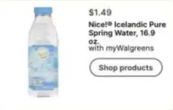 Walgreens Nice! Icelandic Pure Spring Water offer
