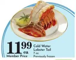 Food Pavilion Cold Water Lobster Tail offer
