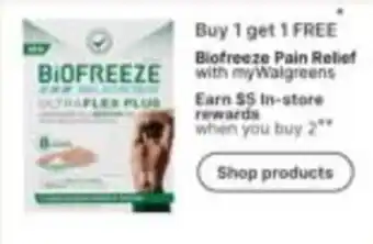 Walgreens Biofreeze Pain Relief offer