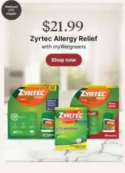 Walgreens Zyrtec Allergy Relief offer
