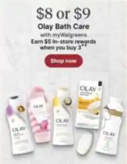 Walgreens Olay Bath Care offer