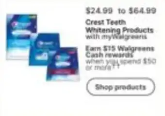 Walgreens Crest Teeth Whitening Products offer