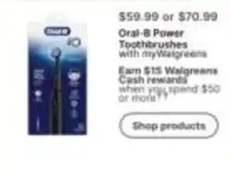 Walgreens Oral-B Power Toothbrushes with myWalgreens offer