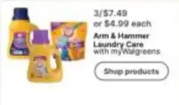 Walgreens Arm & Hammer Laundry Care with myWalgreens offer
