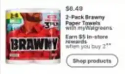 Walgreens Brawny paper towels offer
