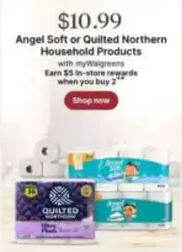 Walgreens Angel Soft or Quilted Northern Household Products offer