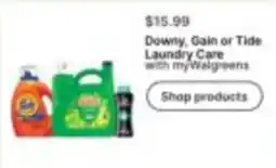 Walgreens Downy, Gain or Tide Laundry Care offer