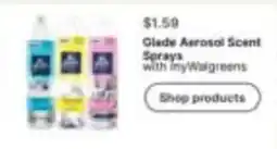 Walgreens Glade Aerosol Scent Sprays offer