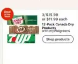 Walgreens Canada Dry Products offer