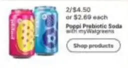 Walgreens Poppi Prebiotic Soda with myWalgreens offer